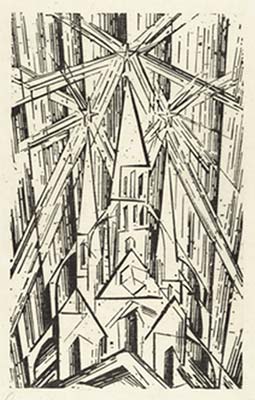 Lyonel Feininger: Cathedral, Program of the State Bauhaus in Weimar (1919)