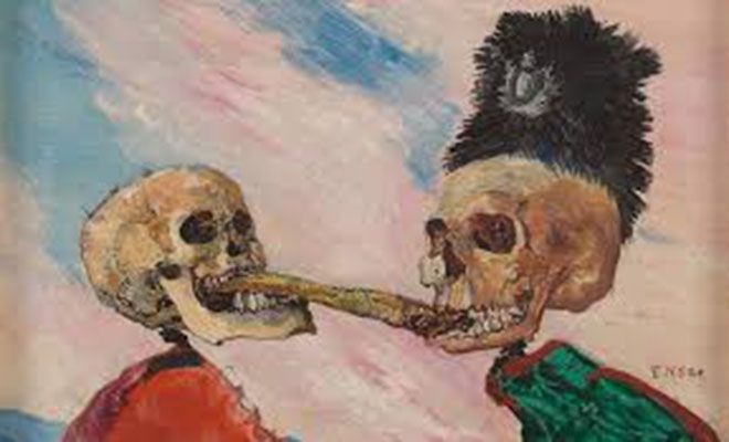 Skeletons Fighting over a Pickled Herring (1891)