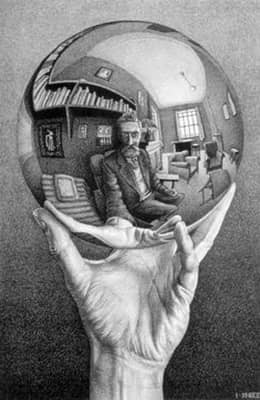 Hand with Reflecting Sphere (1935)