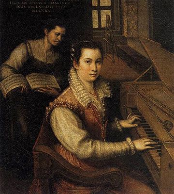 Self-Portrait at the Spinet (1577)
