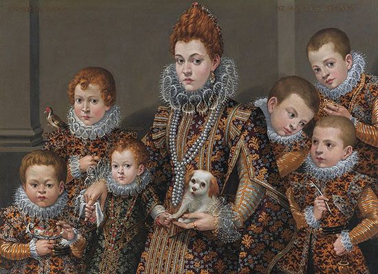Portrait of Bianca degli Utili Maselli with Her Six Children (1604-5)