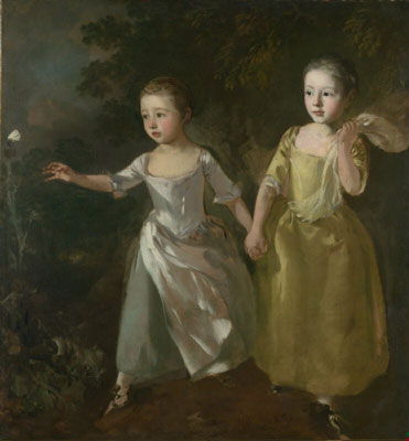 The Painter's Daughters Chasing a Butterfly (c.1756)