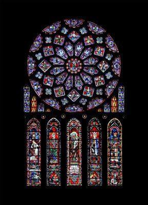 North Rose Window at Notre Dame Cathedral of Chartres (c.1235)