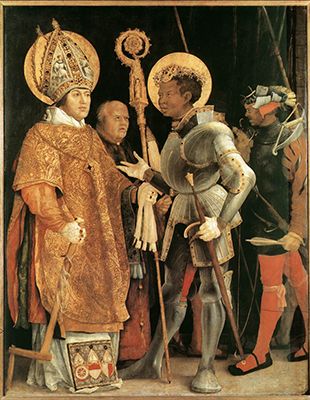 The Meeting of Saint Erasmus and Maurice (c. 1520-24)