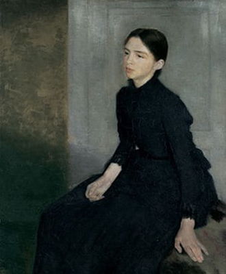 صورة لامرأة شابة.  أخت الفنانة آنا هامرشوي (1885)
