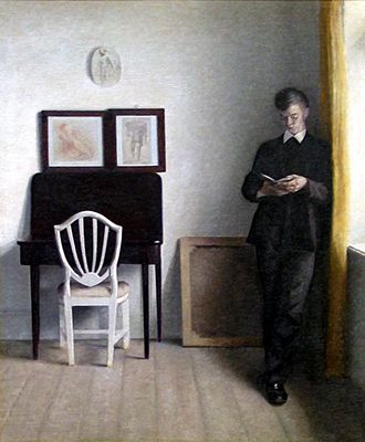 الداخلية مع الشاب القراءة (1898)