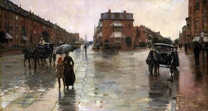 Rainy Day, Columbus Avenue, Boston (1885)