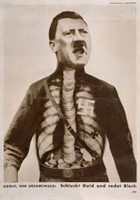 Adolf the Übermensch: Swallows gold and spouts junk, AIZ 11. no. 29, July 17 (1932)