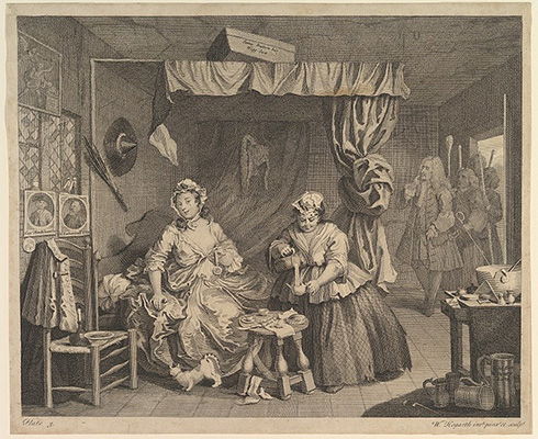 A Harlot's Progress - Plate III (1732)