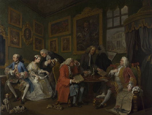 Marriage à la Mode: I The Marriage Settlement (c. 1743)