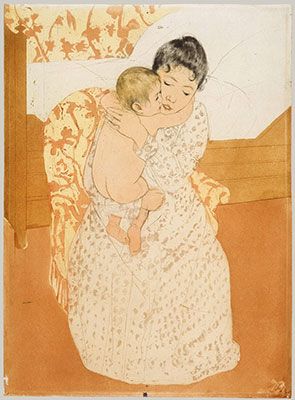 Mary Cassatt: Maternal Caress (1890-91)
