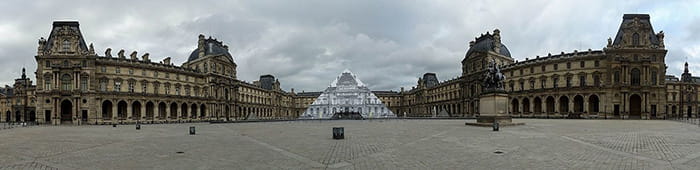 JR at the Louvre Museum, The Pyramid (2016)