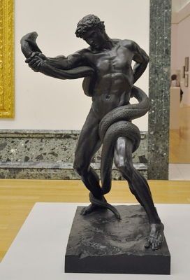 An Athlete Wrestling with a Python (1877)