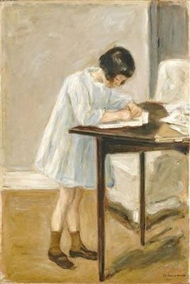 The Artist's Granddaughter at the Table (1923)