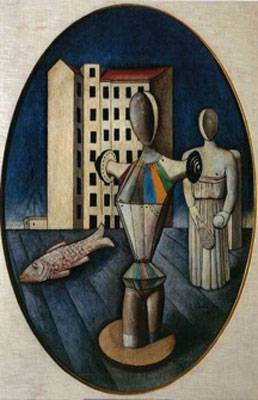 Carlo Carrà: L'Ovale delle Apparizioni (The Oval of Apparition) (1918)