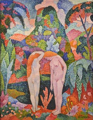Baigneuses: Deux nus dans un paysage exotique (c.1905)