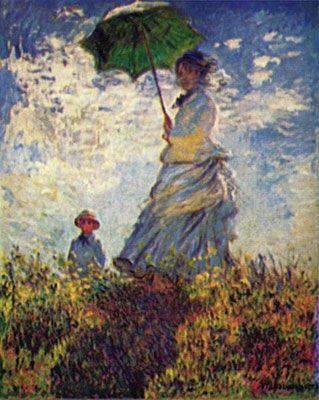Claude Monet: Woman with a Parasol - Madame Monet and Her Son (1875)