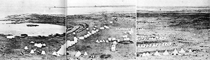 Panorama of Lava Beds from Signal Station at Tule Lake, Camp South (1873)