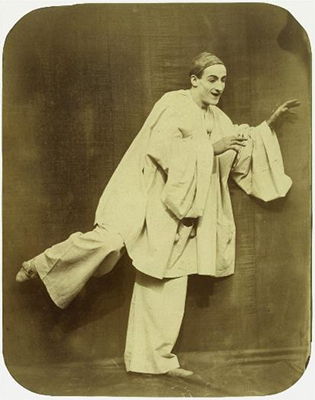 Nadar and Adrien Tournachon, Pierrot Running (1854-55)