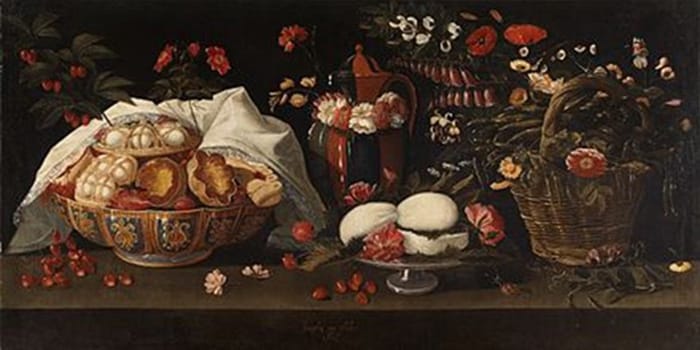 Still Life with Flowers and Sweets (1679)