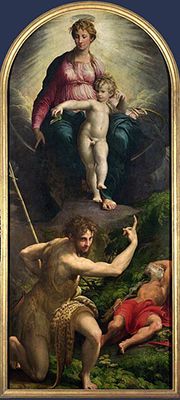 العذراء والطفل مع القديسين يوحنا المعمدان وجيروم (رؤيا القديس جيروم) (حوالي 1526)