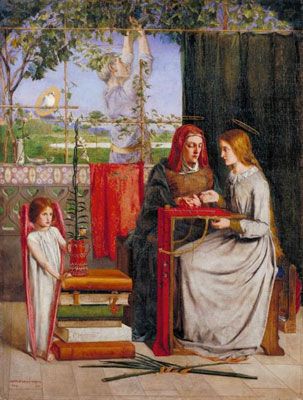 Dante Gabriel Rossetti: The Girlhood of Mary Virgin (1848-49)