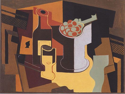 Juan Gris: Bottle and Fruit Bowl (1920)