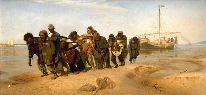 Ilya Repin: Barge Haulers on the Volga (1870-73)