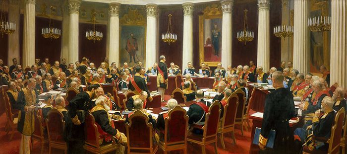 الجلسة الاحتفالية لمجلس الدولة في 7 مايو 1901 بمناسبة الذكرى المئوية لتأسيسها (1903)