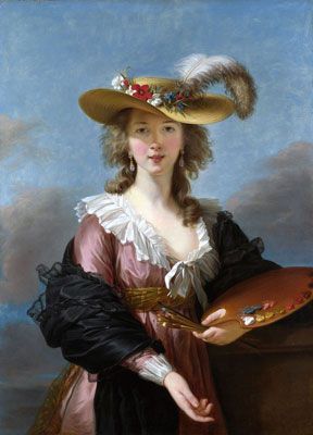 Élisabeth Louise Vigée Le Brun: Self-Portrait with Straw Hat (1782)