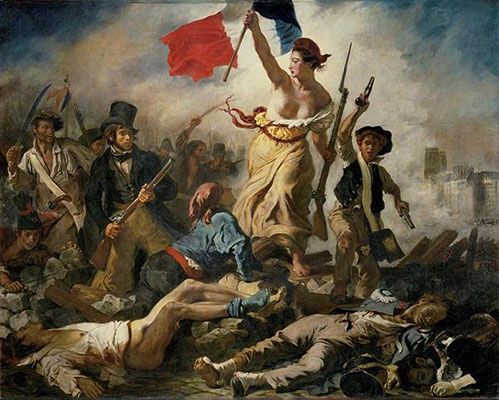 Eugène Delacroix: Liberty Leading the People (July 28, 1830) (1830)