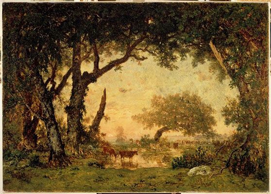 حافة غابة فونتينبلو: غروب الشمس (1848-49)