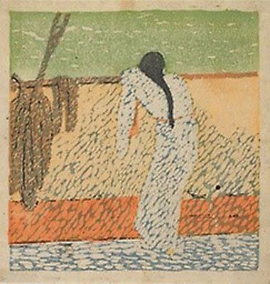 Yamamoto Kanae: Woman on Deck (1912)
