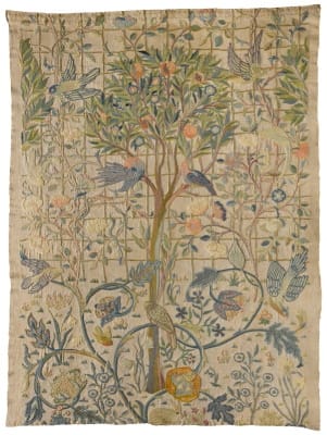 Embroidery design by May Morris, worked by May Morris and Theodosia Middlemore for Melsetter House, Orkney (c.1900)