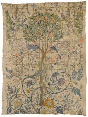 Embroidery design by May Morris, worked by May Morris and Theodosia Middlemore for Melsetter House, Orkney (c.1900)