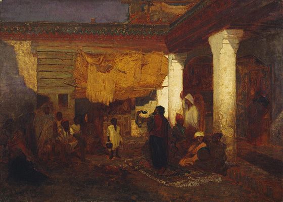 Snake Charmer at Tangier, Africa (1872)