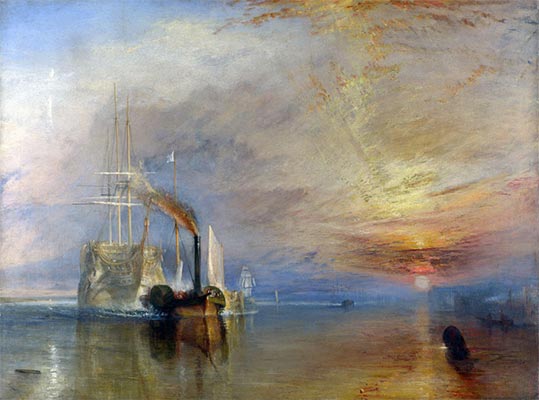 Joseph Mallord William Turner: The Fighting Temeraire Tugged To Her Last Berth to Be Broken Up (1839)