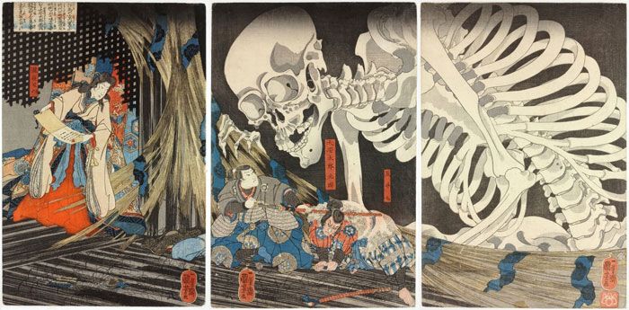 Utagawa Kuniyoshi: Takiyasha the Witch and the Skeleton Specter from the Story of Utö Yasutaka (c. 1843-47)