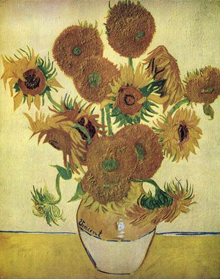 أربعة عشر زهرة عباد الشمس في إناء (1888)