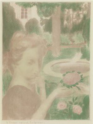 Maurice Denis: The Morning Bouquet, Tears, plate 3 from Amour (Love) (1898, published 1899)