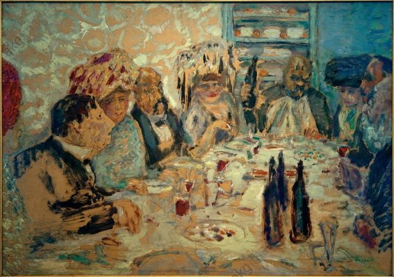 Pierre Bonnard: Dinner at Vollard's (Vollard's Cellar) (ca.1907)