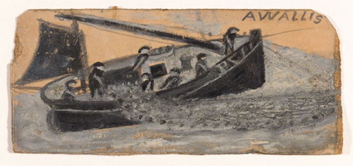 Boat with Fishermen Letting out Nets - PZ 11, the Flying Scud (Date Unknown)