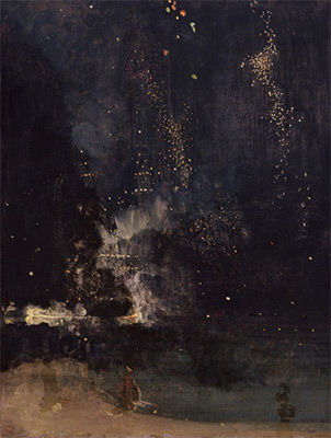 الموسيقى الهادئة باللونين الأسود والذهبي: سقوط الصاروخ (1875)