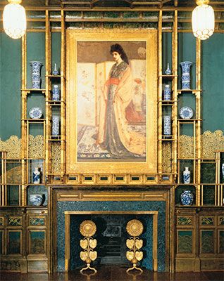 الانسجام باللونين الأزرق والذهبي: غرفة الطاووس (1876-1877)