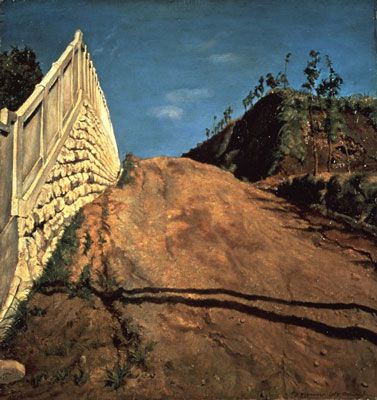 Kishida Ryusei: Road Cut Through a Hill (1915)